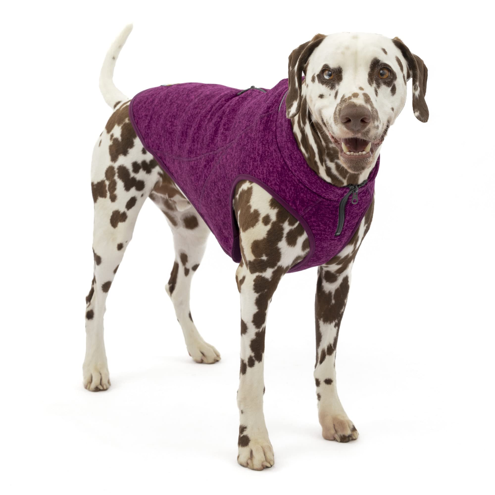 Kurgo Core Sweater shown from the front in Heather Violet.
