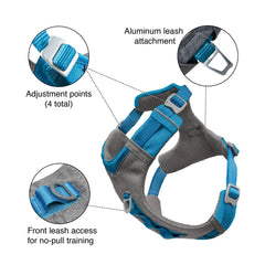 Kurgo Journey Air dog harness close-up of its padded chest piece.