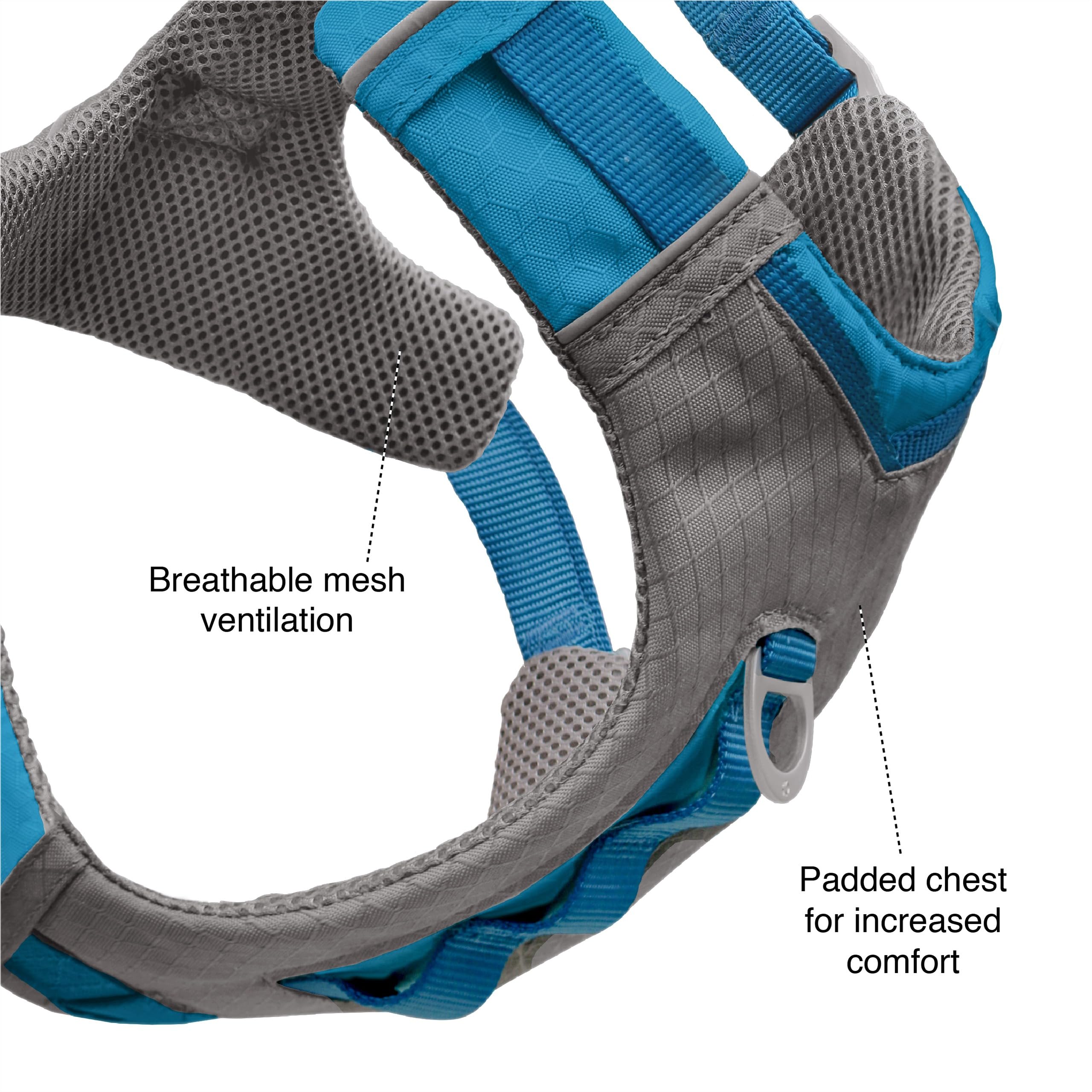 Kurgo Journey Air Dog Harness showing the front leash attachment ring.
