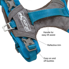 Kurgo Journey Air dog harness detail showing the front D-ring.