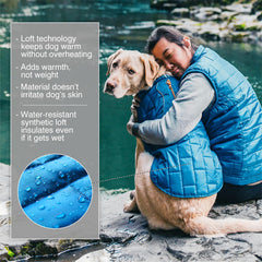 Kurgo Loft Dog Jacket close-up of the Microtomic Ripstop outer shell.