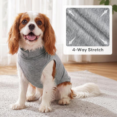 KYEESE dog sweater shown with its basic striped pattern.
