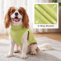 KYEESE dog sweater close-up highlighting its soft velvet fabric.