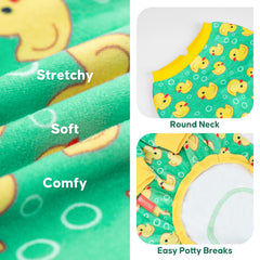 KYEESE velvet dog pajamas showing the pullover garment style.