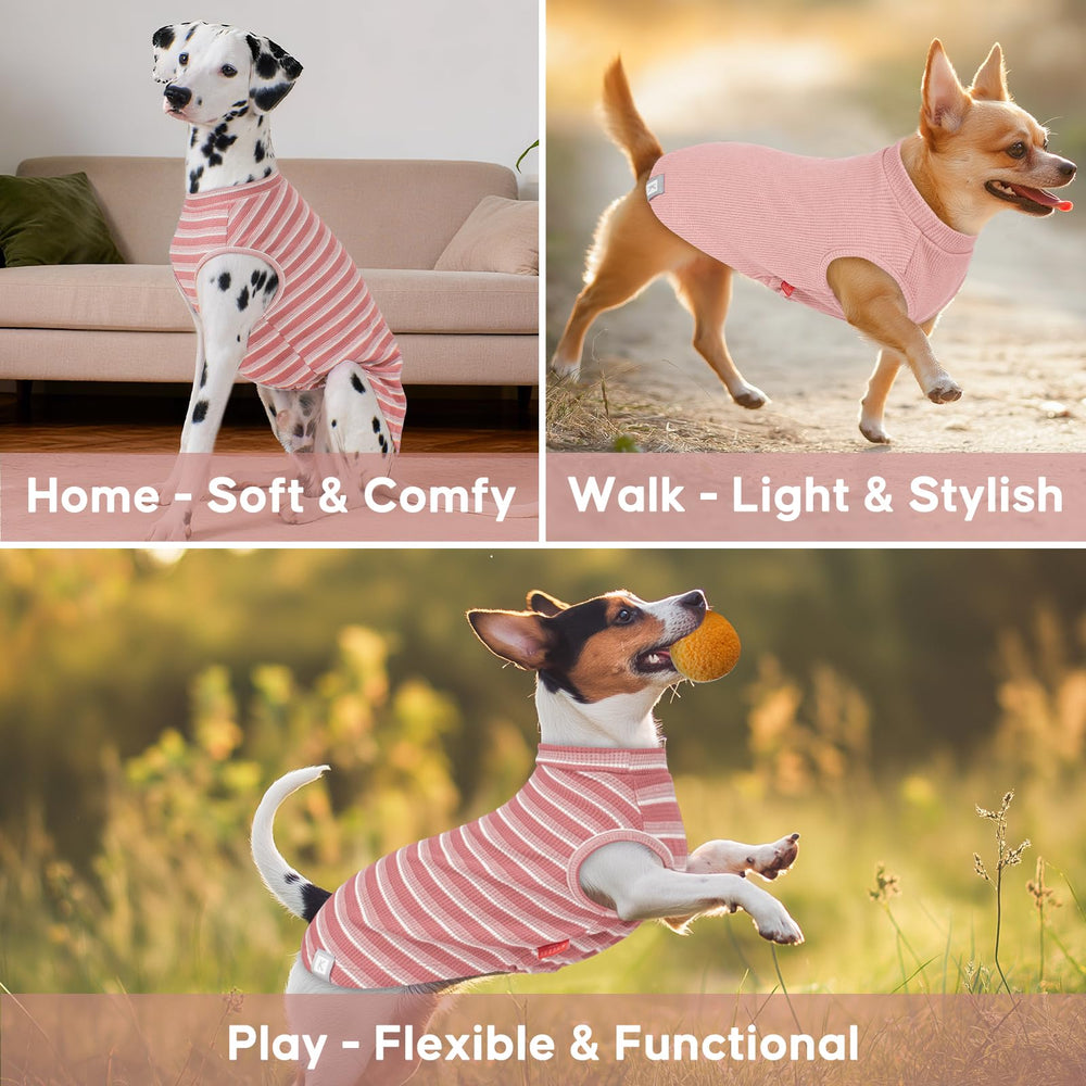 Striped style of the KYEESE waffle dog shirt.