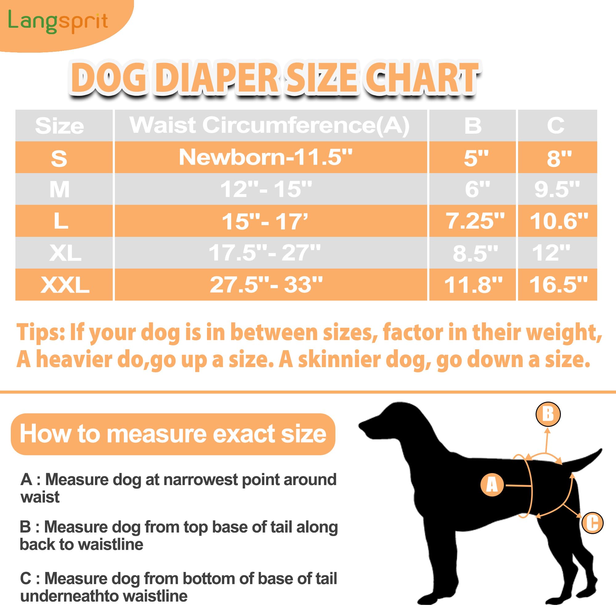 Langsprit washable female dog diapers with a close view of the layered fabric.