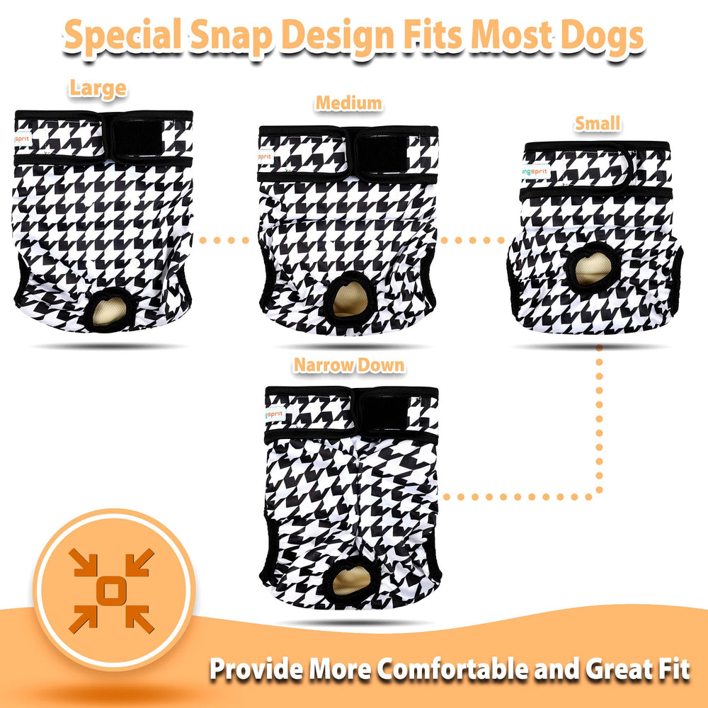 Langsprit female dog diaper detail showing its hook-and-loop closure.