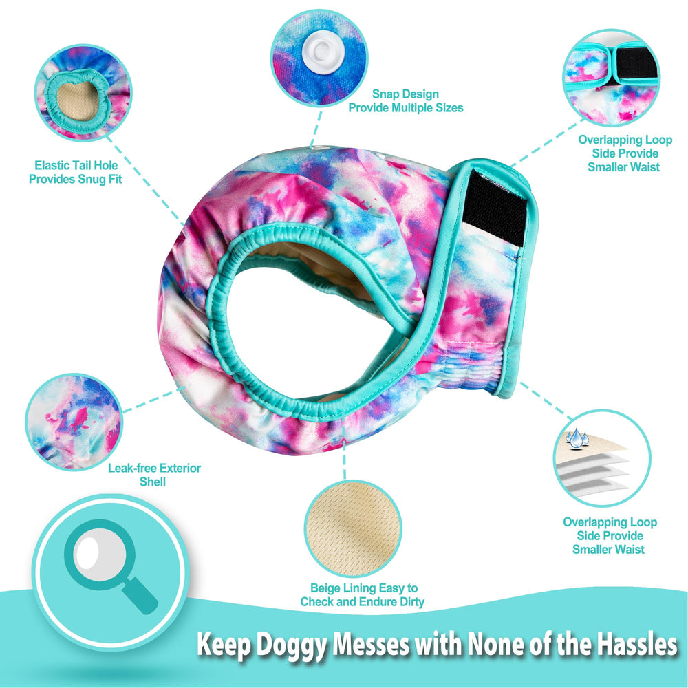 Langsprit female dog diapers with a close view of the soft inner fabric.