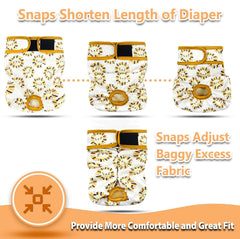 Langsprit female dog diapers featuring rabbit, owl, and lion designs.