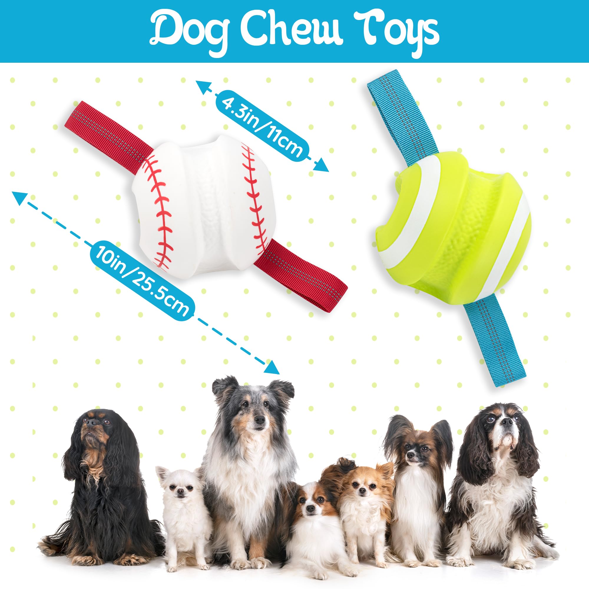 LECHONG dog ball being used for an interactive tugging game.