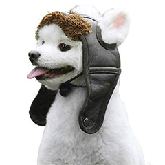 Leconpet Dog Aviator Hat showing the buckle fastening on its ear flaps.
