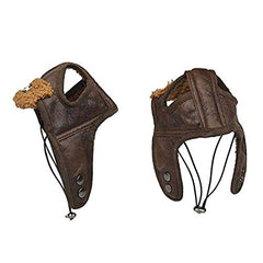 Leconpet Dog Aviator Hat shown from the side to display its aviator shape.