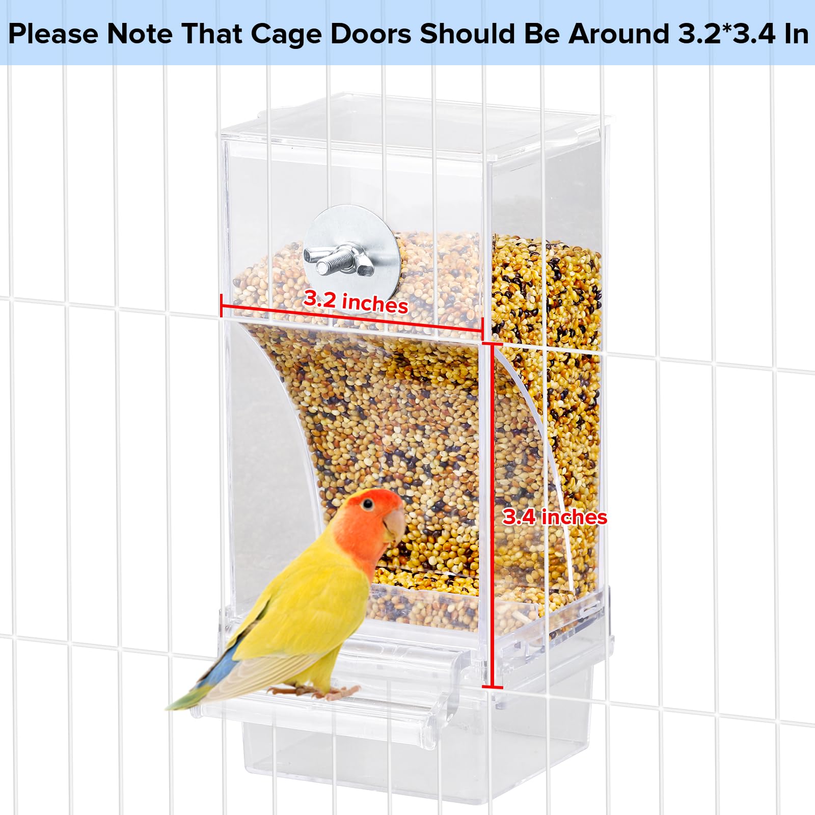 Lemtrflo bird feeder set with the matching cage mounting screws.