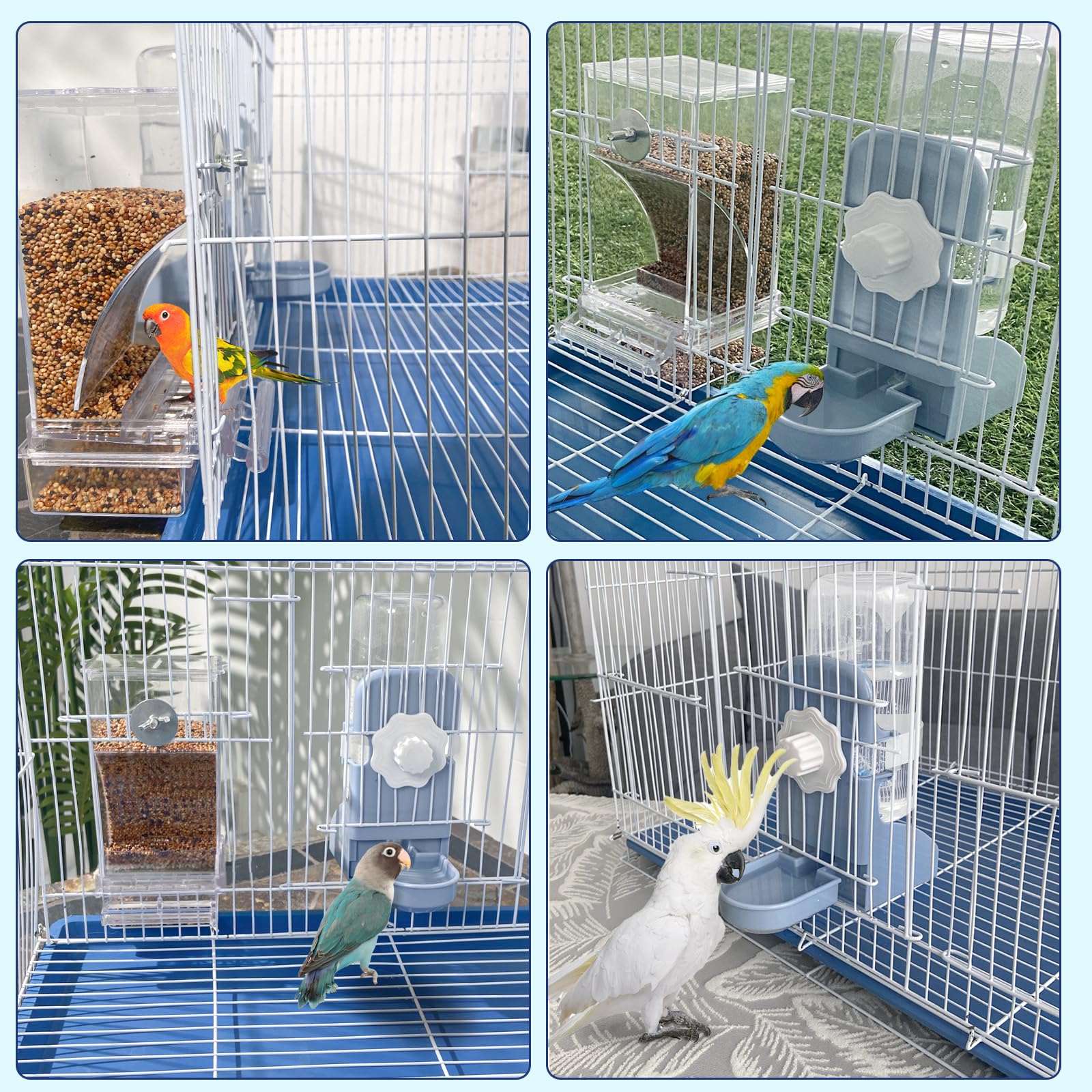 Lemtrflo bird feeder with its lower seed collection drawer visible.