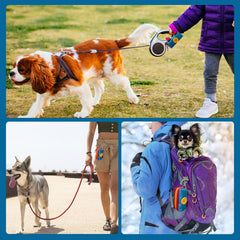 Lepawit Dog Poop Bag Holder metal clip for leash-loop attachment.