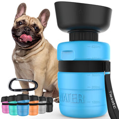lesotc dog water bottle shown from the front.