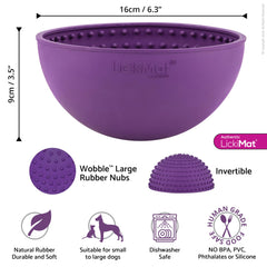 Close-up of the LICKIMAT Wobble dog lick mat's dimpled surface.