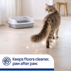 Litter Pearls TracksLess crystal cat litter shown in a litter tray