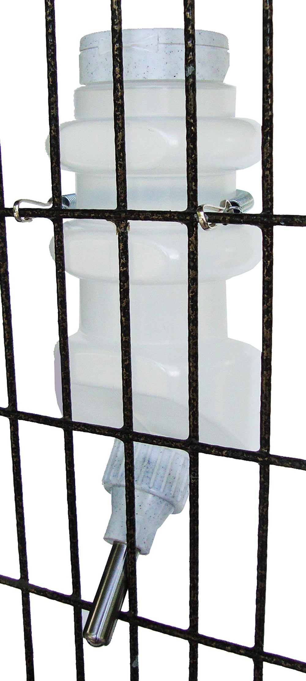 Lixit dog water bottle flip-top lid shown open for filling.