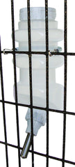 Lixit dog water bottle flip-top lid shown open for filling.