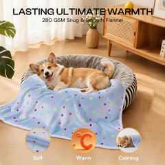 Luciphia pet blanket six-pack showing the blankets together.