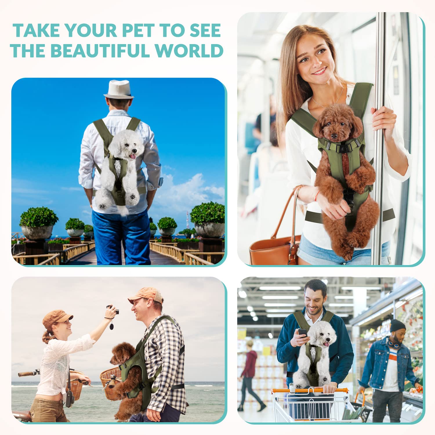 Lukovee Dog Backpack Carrier adjustable strap detail.