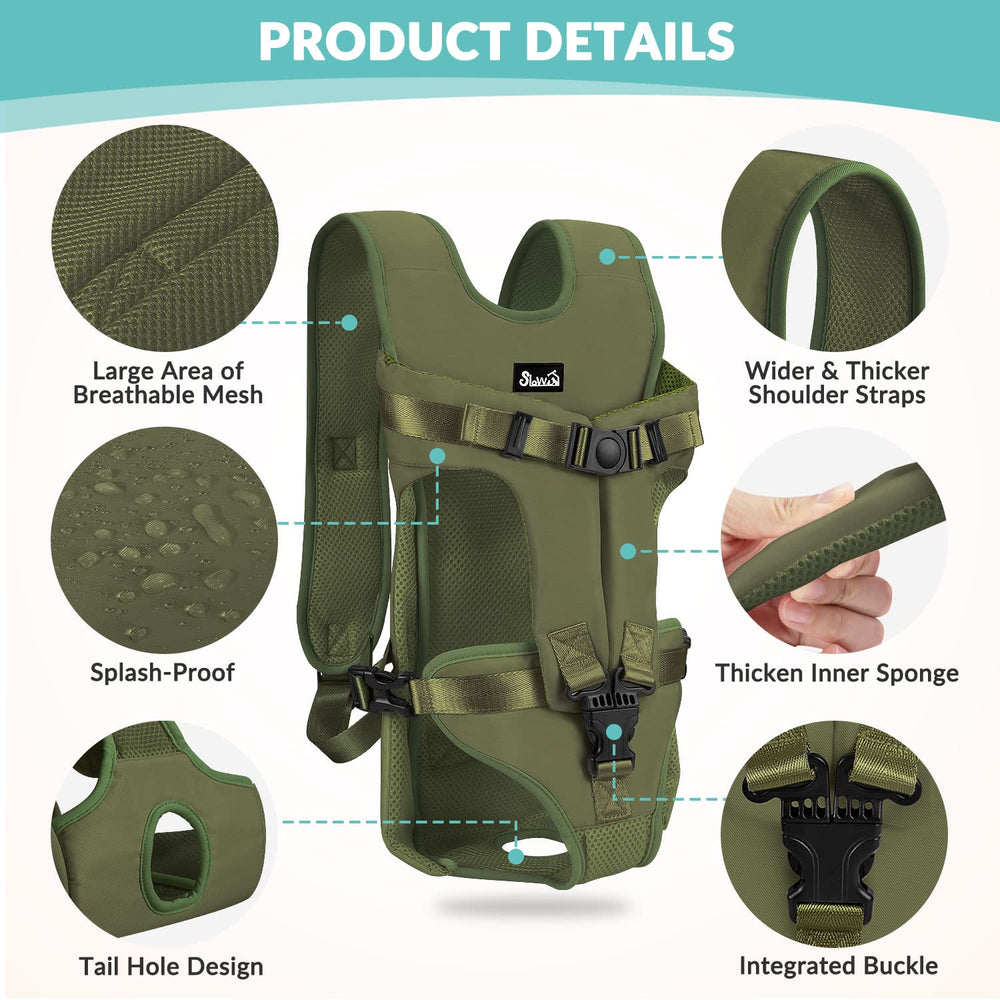 Lukovee Dog Backpack Carrier buckle detail for fastening.