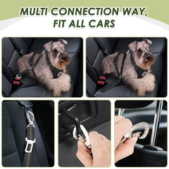 Lukovee dog car harness with a breathable mesh chest vest.