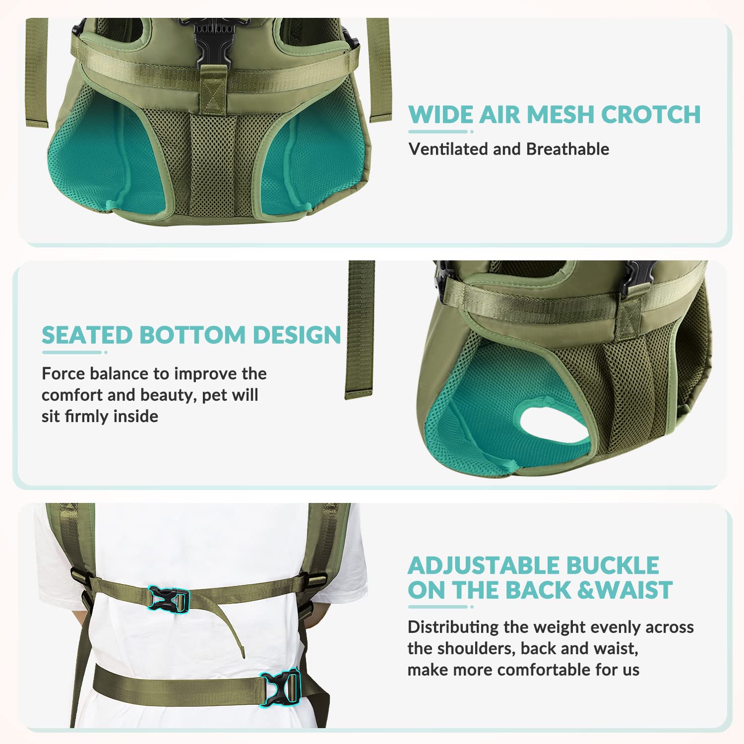Lukovee Dog Backpack Carrier worn in front with a dog inside.