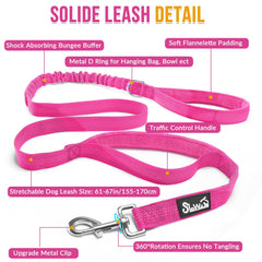 Lukovee dog harness and leash set showing its adjustable straps and buckle.