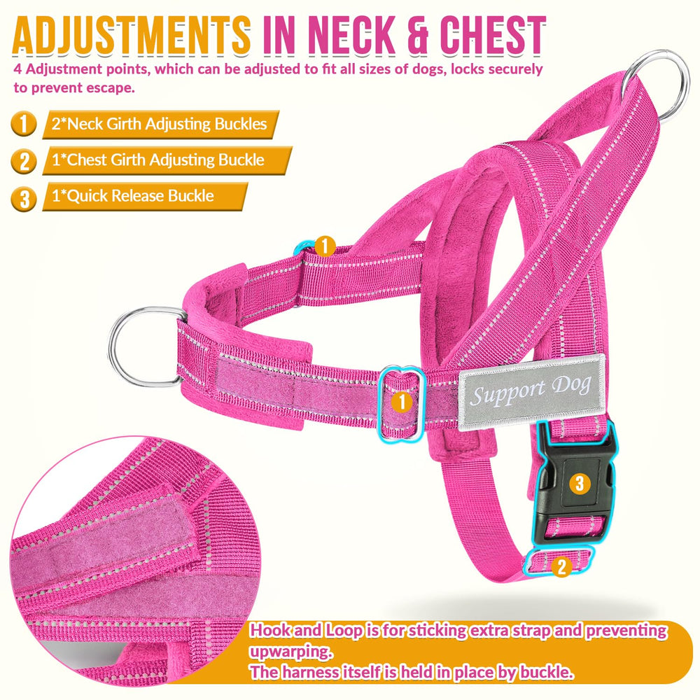 Lukovee dog harness and leash set showing the front chest clip.