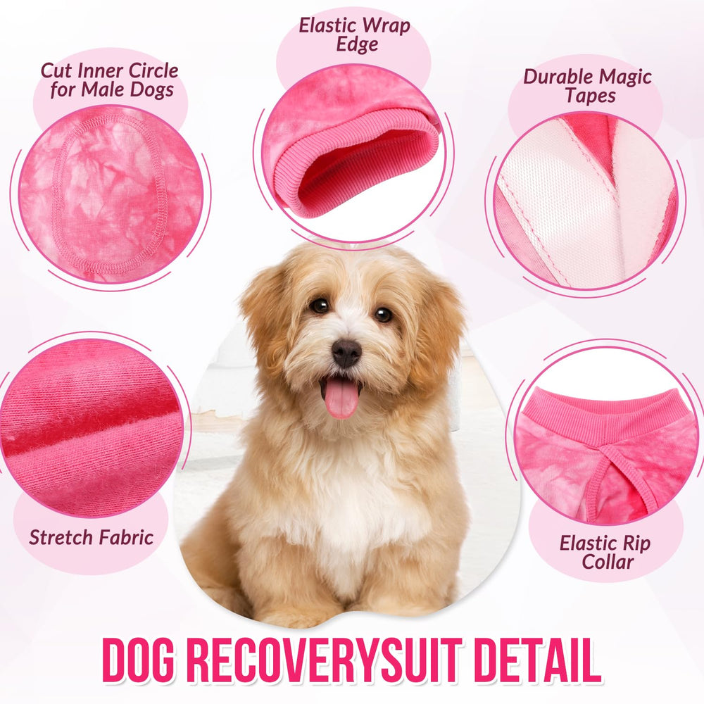 Lukovee dog recovery suit back hook-and-loop closure shown close up.