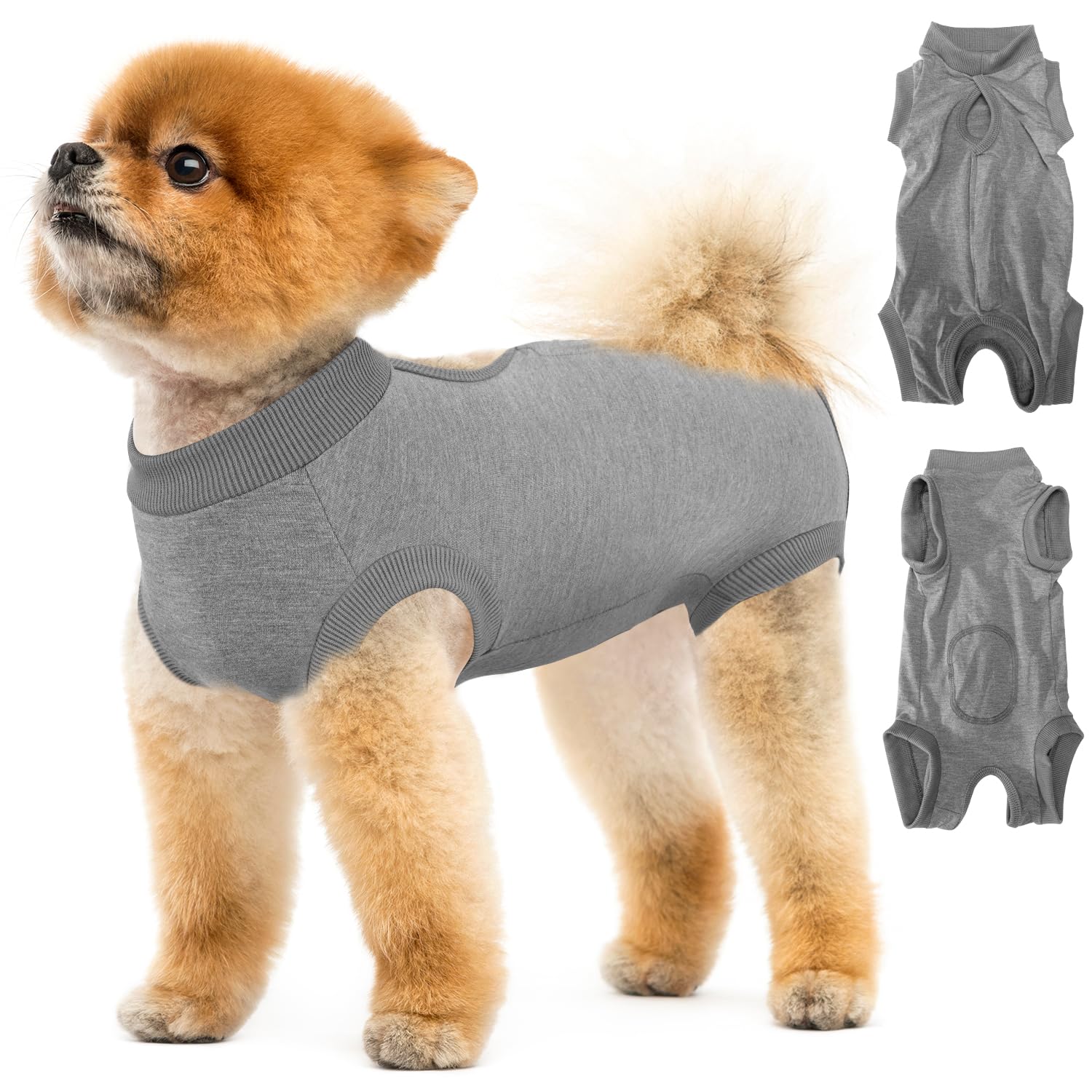 Lukovee dog recovery suit shown folded.