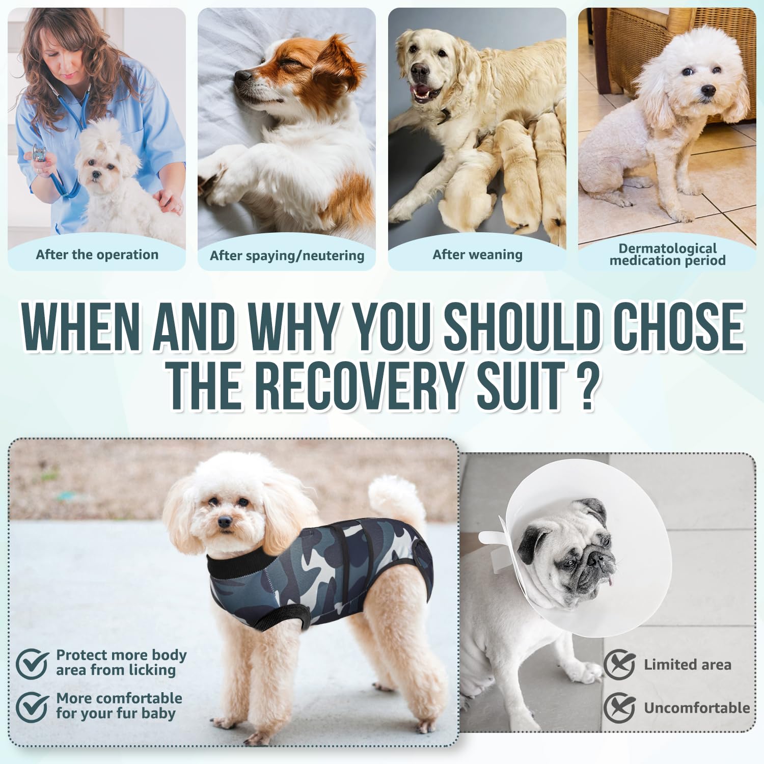 Rear opening of the Lukovee dog recovery suit for bathroom use.