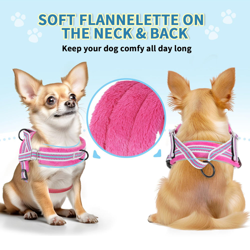 Lukovee small dog harness back O-ring attachment point.
