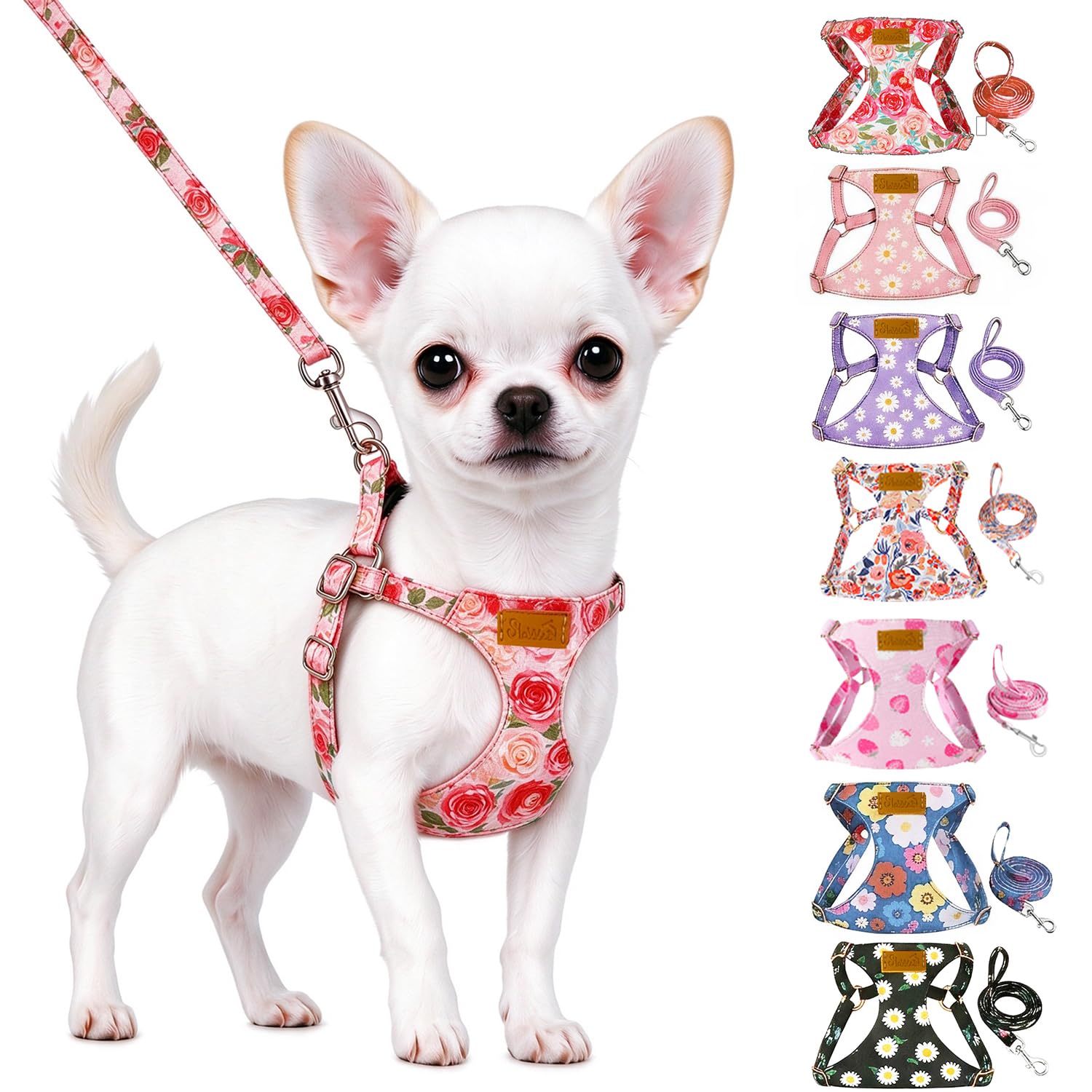 Lukovee small dog harness shown from the front.