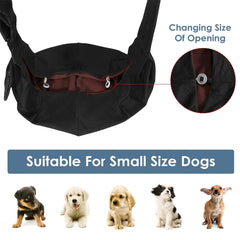 Lukovee Small Dog Sling Carrier adjustable shoulder strap shown at a different angle.