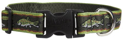 LupinePet Brook Trout adjustable dog collar shown from the front.