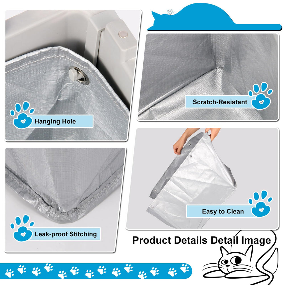 Luxrise Type F litter box liner close-up showing its pre-punched holes.