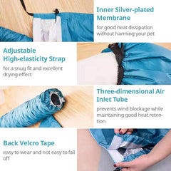 MANON ROSA Dog Drying Bag showing its back magic-tape closure.