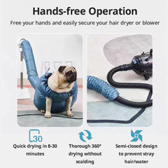 MANON ROSA Dog Drying Bag with a close-up view of its air vents.