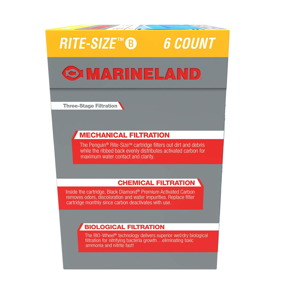 MarineLand Bio-Wheel Penguin filter cartridge shown installed in a compatible power filter.