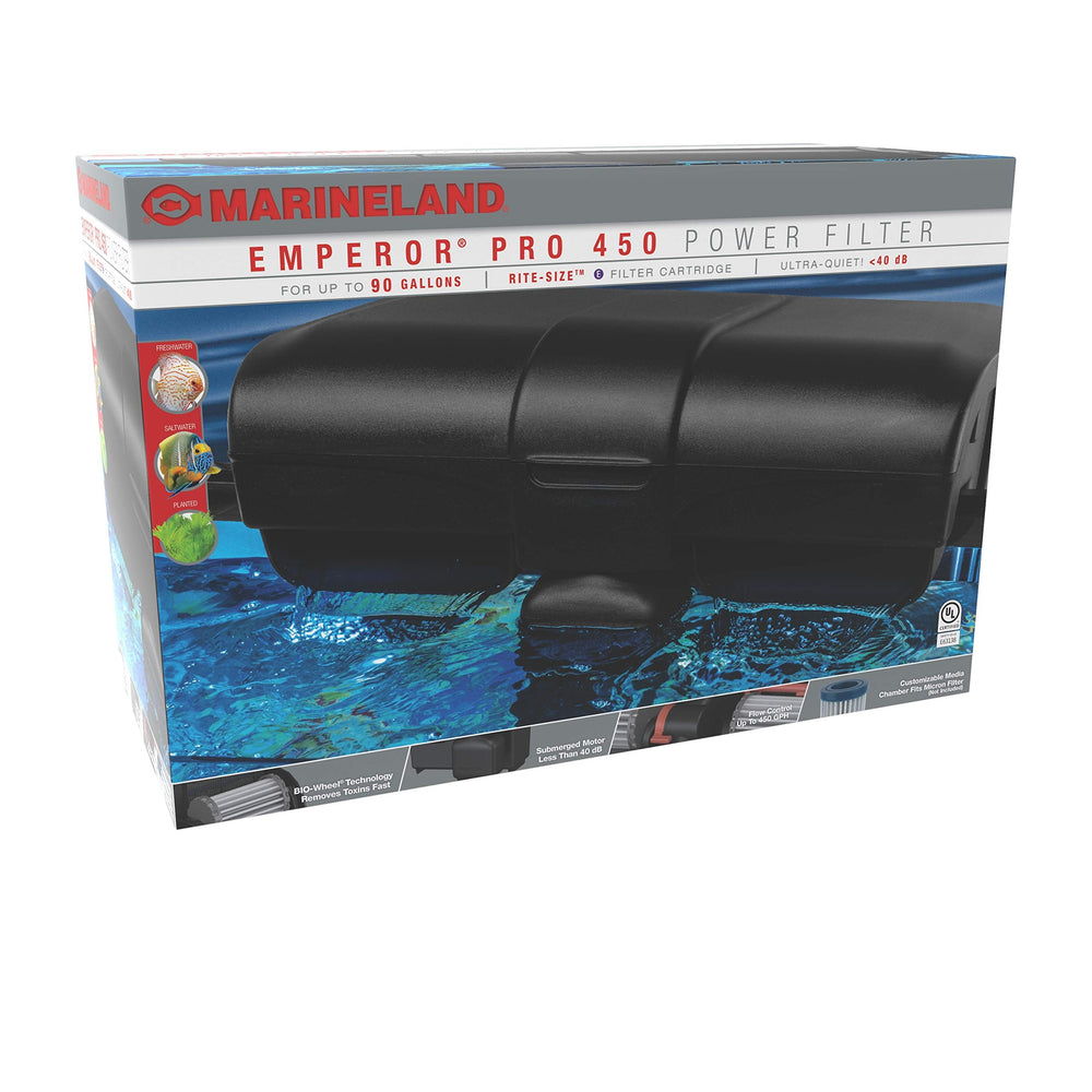 Marineland Penguin PRO 450 power aquarium filter shown from the front.