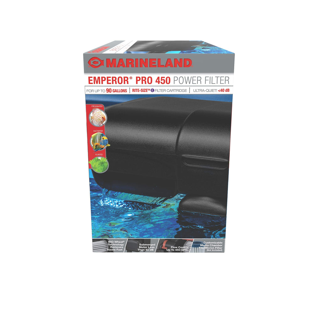 Marineland Penguin PRO 450 power aquarium filter shown from the side.