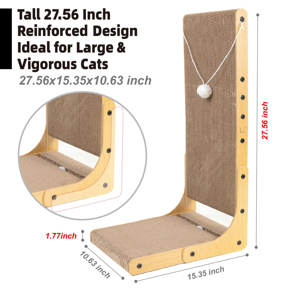 Markarbarka cat scratcher close-up of its reinforced right-angle joint.