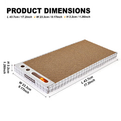 Markarbarka cat scratching board shown with its reversible scratching surface.