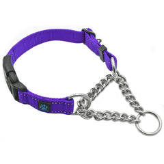 Max and Neo Stainless Steel Chain Martingale Collar shown from the front.