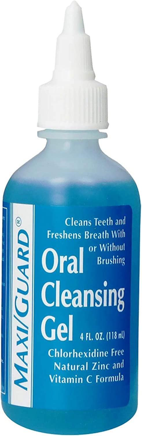 Maxi-Guard Oral Cleansing Gel shown from the front of its product packaging.
