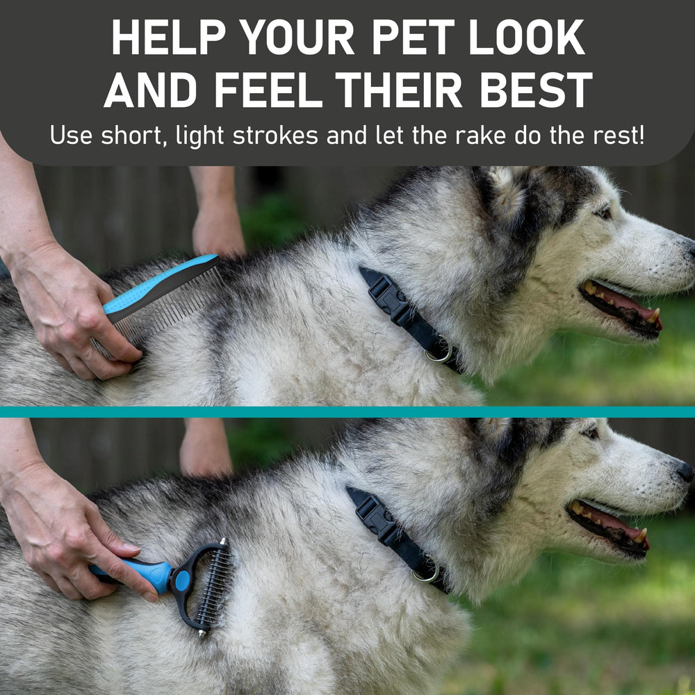 Maxpower Planet Pet Pro grooming gloves being used to groom a pet.