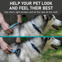 Maxpower Planet Pet Pro grooming gloves being used to groom a pet.